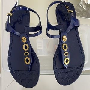 Coach Jelly Navy blue sandals